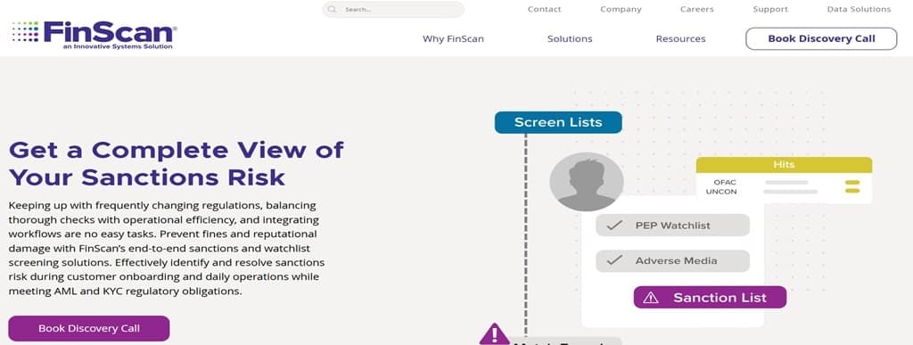 finscan sanctions screening vendor