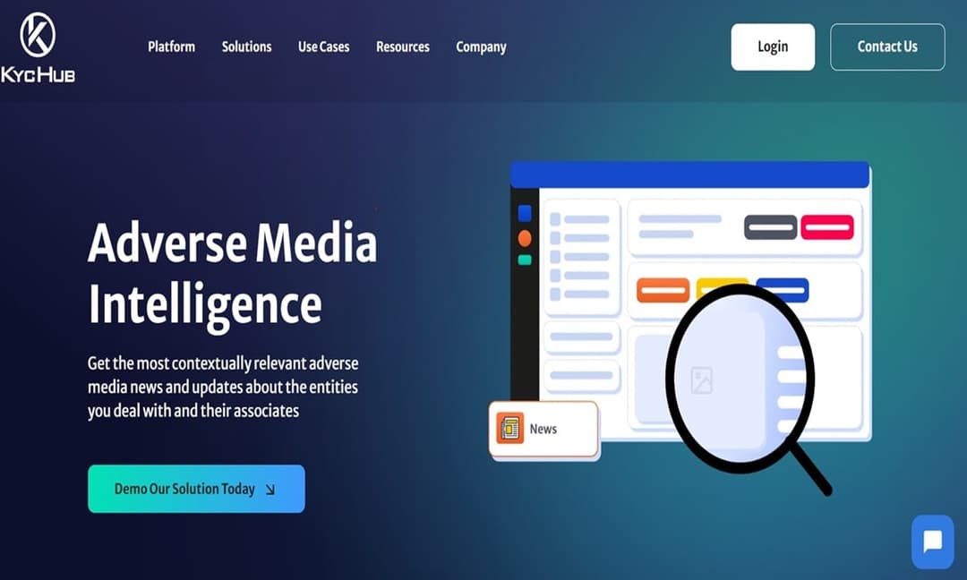 kyc hub's adverse media screening software